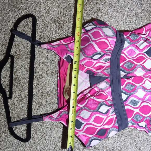 Free Country Bathing Suit Top, 2X, pink, White And Gray - Picture 7 of 7